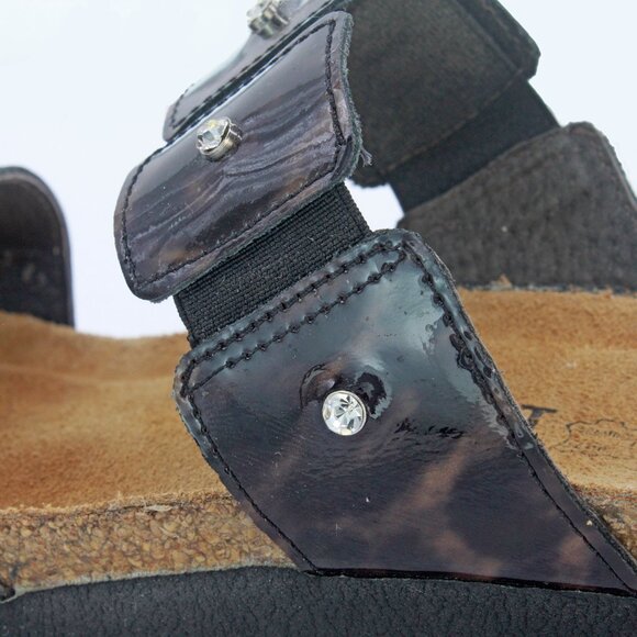 Naot Black ‘Ashley’ Rhinestone Open Toe Slide Sandals - Picture 8 of 9